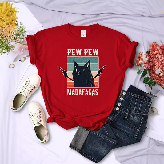 Cute Funny Printed Hip Hop Retro T-shirt Creative Casual Top