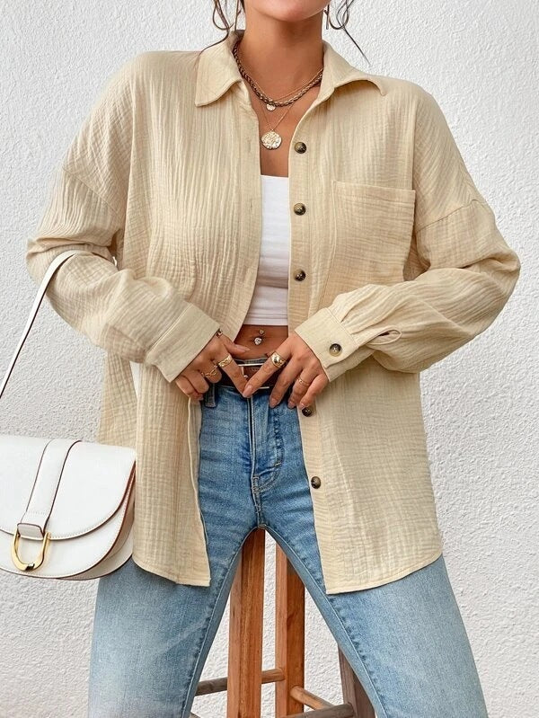 Women's Autumn Blouse Drop Shoulder