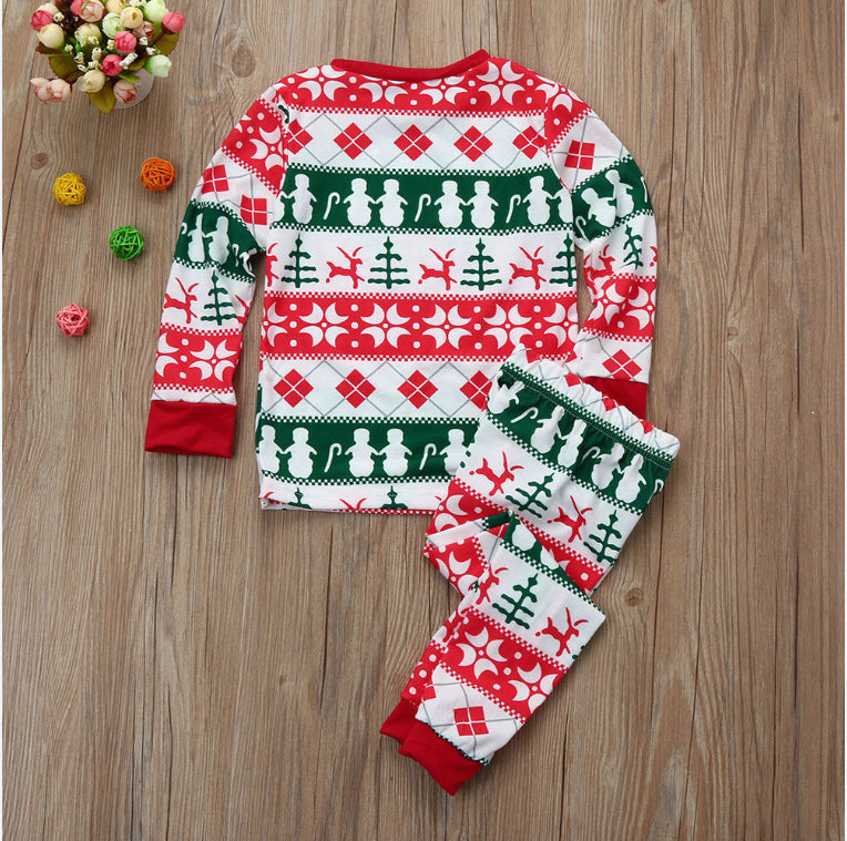 Christmas Long-sleeved Print Home Parent-child Outfit