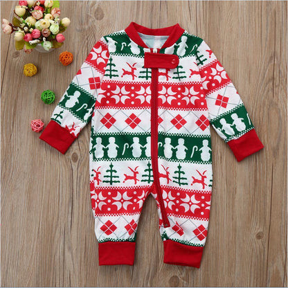 Christmas Long-sleeved Print Home Parent-child Outfit