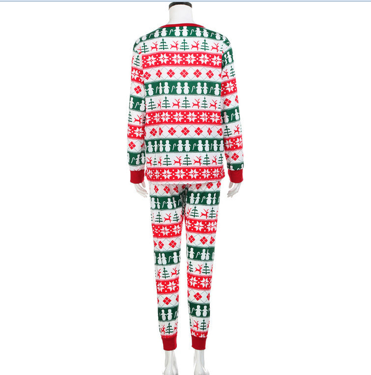 Christmas Long-sleeved Print Home Parent-child Outfit